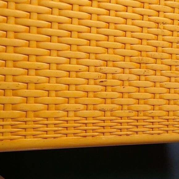 Vintage Yellow Woven Sewing Box Two trays Wil-hold by Wilson Cottagecore - Picture 11 of 13